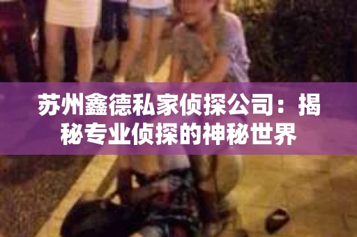 苏州鑫德私家侦探公司：揭秘专业侦探的神秘世界