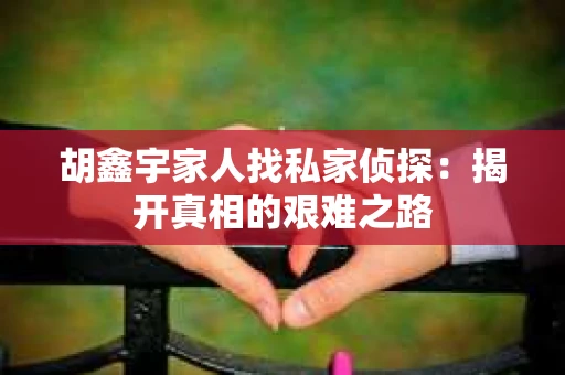 胡鑫宇家人找私家侦探：揭开真相的艰难之路