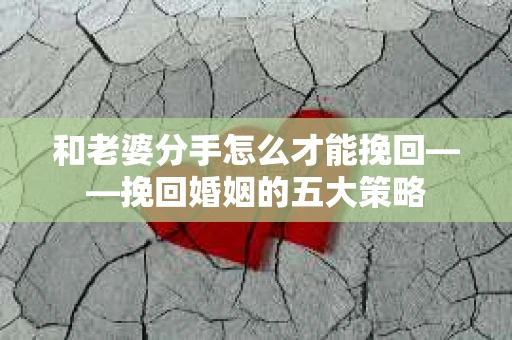 和老婆分手怎么才能挽回——挽回婚姻的五大策略