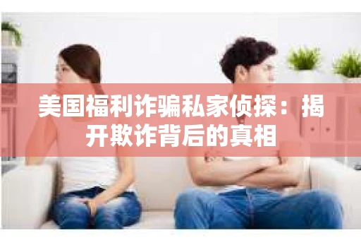 美国福利诈骗私家侦探：揭开欺诈背后的真相