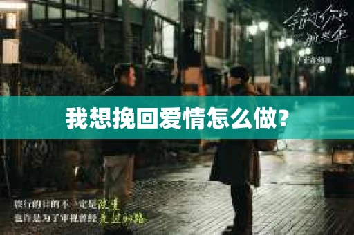 我想挽回爱情怎么做？