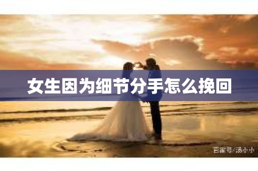 女生因为细节分手怎么挽回