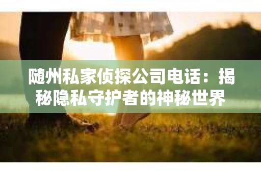 随州私家侦探公司电话：揭秘隐私守护者的神秘世界