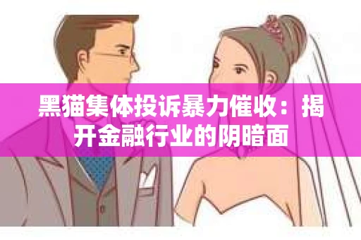 黑猫集体投诉暴力催收：揭开金融行业的阴暗面