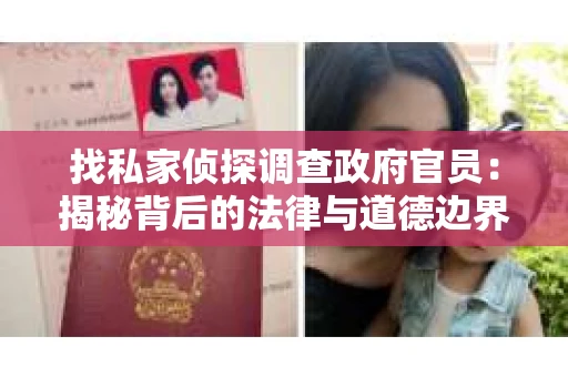 找私家侦探调查政府官员：揭秘背后的法律与道德边界