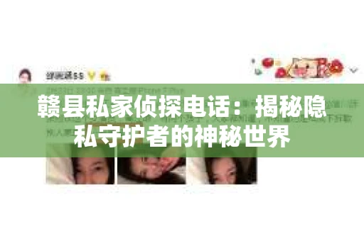 赣县私家侦探电话：揭秘隐私守护者的神秘世界