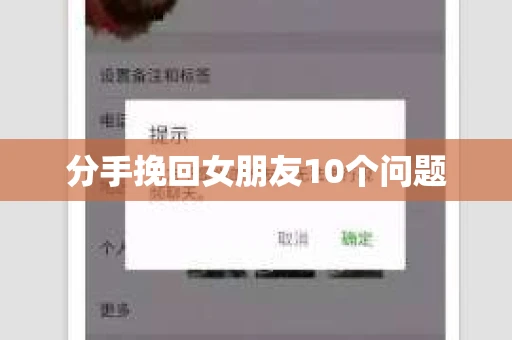 分手挽回女朋友10个问题